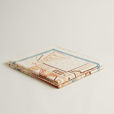 ❤未使用品❤エルメス ブランケット H柄 ブラウンｘホワイト お洒落で温かい ❤未使用品❤エルメス ブランケット H柄 ブラウンxホワイト